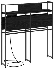 vidaXL Κεφαλάρι Αποθήκης Μαύρη δρυς 75 cm Επεξεργασμένο ξύλο