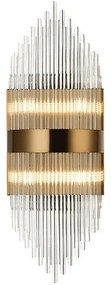 Φωτιστικό Τοίχου - Απλίκα EG1844W54AB 4XG9 20Χ11Χ54 Brass Aca Decor Κρύσταλλο,Μέταλλο