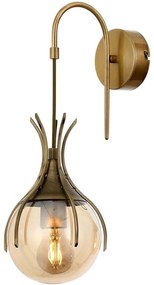 Φωτιστικό Τοίχου - Απλίκα 301AUR1525 Φ18x40cm 1xE27 6W Gold Opviq