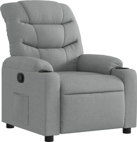 vidaXL Πολυθρόνα Ανακλινόμενη Ανοιχτό Γκρι Υφασμάτινη