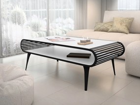 Τραπεζάκι Σαλονιού Aristo-Λευκό - Μαύρο