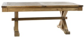 Artekko Deus Μασίφ Ξύλινη Επεκτεινόμενη Τραπεζαρία σε Φυσική Απόχρωση (180/240x90x76)cm Artekko 617-0201