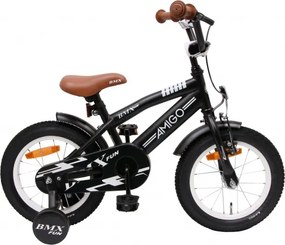 BMX Fun 14 Inch 21 cm Boys Coaster Brake Matte black