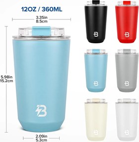 Κούπα Θερμός Ανοξείδωτο BPA Free 355ml - Γαλάζιο