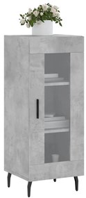vidaXL Ντουλάπι Γκρι Σκυροδέματος 34,5x34x90 εκ. Επεξεργασμένο Ξύλο