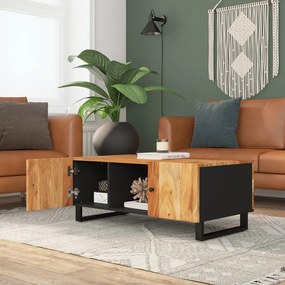 vidaXL Τραπεζάκι Σαλονιού 100x54x40 εκ Μασίφ Ξύλο Ακακίας &amp; Επεξ. Ξύλο