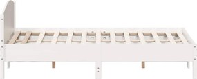 vidaXL Σκελετός Κρεβ. Χωρίς Στρώμα Λευκό 180x200 εκ Μασίφ Πεύκο