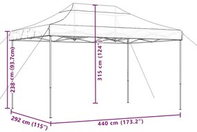 Τέντα Εκδηλώσεων Πτυσσόμενη Pop-Up Μπορντό 440x292x315 εκ. - Κόκκινο