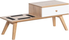 Σκαμπό Nature-Φυσικό - Λευκό