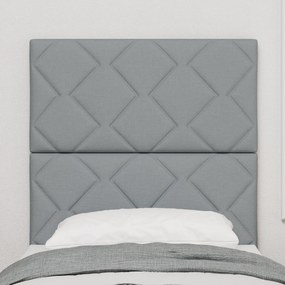 vidaXL Κεφαλάρι Argyle με κεφαλάρι Ανοιχτό γκρι 80 cm Υλικό: Ύφασμα, Ξύλο