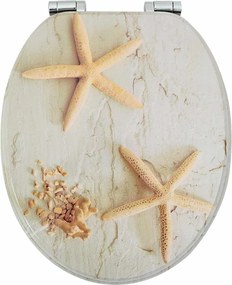 vidaXL Μαλακή κλειστή λεκάνη Κίτρινο και Λευκό 44 x 38 εκ. Πίνακας MDF