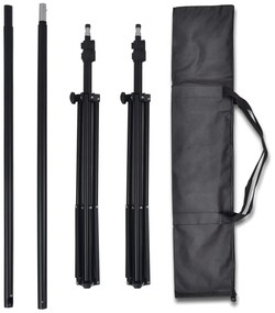 vidaXL Κιτ Στούντιο με 3 Βαμβακερά Φόντα και Ρυθμιζόμενη Βάση 3 x 3 μ.