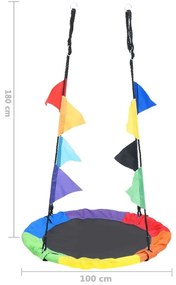 Κούνια Ουράνιο Τόξο με Σημαίες 100 εκ. - Πολύχρωμο