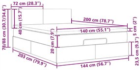 vidaXL Κεφαλάρι Κρεβατιού LED Σκούρο Πράσινο 144x5x118/128 εκ.