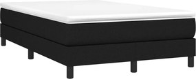 vidaXL Κρεβάτι Boxspring με Στρώμα Μαύρο 120x190 εκ. Υφασμάτινο