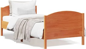 vidaXL Σκελετός Κρεβ. Χωρίς Στρώμα Καφέ Κεριού 75x190 εκ Μασίφ Πεύκο