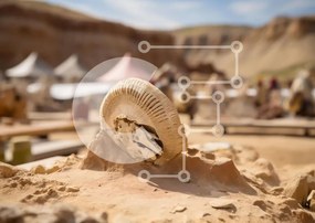 Intra Συλλεκτικό Ξύλινο Παζλ Plywood  4mm - Σκηνή της ερήμου με σκηνές και ανθρώπους Σε Ξύλινο Κουτί - Διαστάσεις: 10x10 cm – 25 κομμάτια