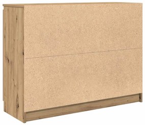 Συρταριέρα με Συρτάρια Τεχνίτης Δρυς 100,5x35x76 εκ. Επεξ. Ξύλο - Καφέ