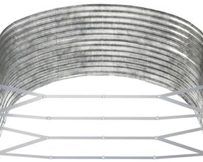 vidaXL Ζαρντινιέρα Ασημί 212x140x68 εκ. Ατσάλι Με Ηλεκτρ. Βαφή Πούδρας