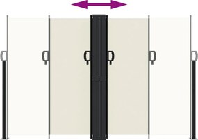 vidaXL Σκίαστρο Πλαϊνό Συρόμενο Κρεμ 160 x 1200 εκ.