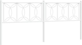 vidaXL Ανταλλακτικό κεφαλάρι Λευκό 193 εκ. Μεταλλικό