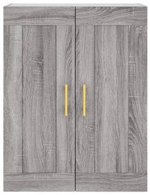 vidaXL Ντουλάπι Γκρι Sonoma 69,5 x 34 x 180 εκ. Επεξεργασμένο Ξύλο