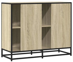 Sideboard Sonoma Oak 92x35x76 cm Κατασκευασμένο ξύλο - Καφέ