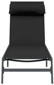 vidaXL Ξαπλώστρα Ανθρακί 197x52x25,5 εκ. Τεξτιλίνη