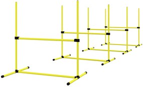 Dog Agility Set Hurdles/Slamon Bars/Ground Bars Carry Bag Heavy Duty Yellow
