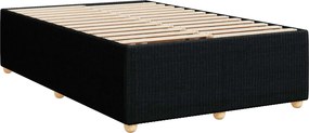 vidaXL Κρεβάτι box spring με στρώμα Μαύρο 120 x 200 cm Ύφασμα