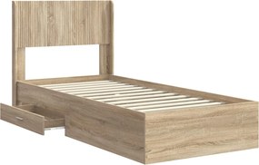 vidaXL Καλάθι με αποθήκη και κεφαλάρι Sonoma Δρυς 75 x 190 cm
