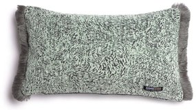 Μαξιλαροθήκη Διακοσμητική Parnassos Trimming Mint-Grey Aslanis Home 30X50 Βαμβάκι-Chenille