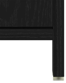 Ντουλάπι Νιπτήρα Μπάνιου Μαύρο Δρυς 60x33x60 εκ. Επεξ. Ξύλο - Μαύρο