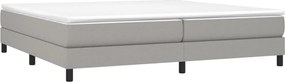 vidaXL Κρεβάτι Boxspring με Στρώμα Ανοιχτό Γκρι 200x200 εκ. Υφασμάτινο