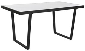 Τραπεζαρία Home ESPRIT Λευκό Μαύρο Μέταλλο 150 x 80 x 75 cm