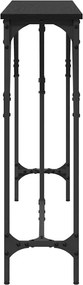 vidaXL Τραπέζι κονσόλας Μαύρη δρυς 140 x 23 x 75 cm