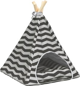 vidaXL Teepee για κατοικίδια με μαξιλάρι 40 x 40 x 50 cm Πολυεστέρας