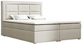 Κρεβάτι continental Pomona 114, Continental, Διπλό, Ανοιχτό καφέ, 160x200, Ταπισερί, Τάβλες για Κρεβάτι, 160x215x115cm, 162 kg, Στρώμα: Ναι
