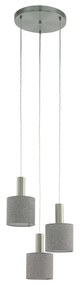Φωτιστικό Οροφής 97673 Grey Concessa 2 Eglo Metal, Fabric