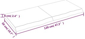 ΡΑΦΙ ΤΟΙΧΟΥ ΑΝΟΙΧΤΟ ΚΑΦΕ 120X50X6 ΕΚ. ΕΠΕΞΕΡΓ. ΜΑΣΙΦ ΞΥΛΟ ΔΡΥΟΣ 363697