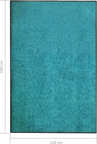 vidaXL Πατάκι Εισόδου Πλενόμενο Γαλάζιο 120 x 180 εκ.