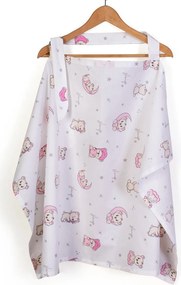 Κάλυμμα Θηλασμού Dimcol Bear's Nest 04 White - Pink