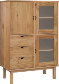 vidaXL Ντουλάπι OTTA 85 x 43 x 125 εκ. από Μασίφ Ξύλο Πεύκου