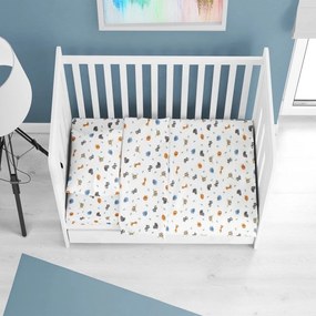 Σεντόνια Βρεφικά Bebe Zoo 29 (Σετ 3τμχ) Multi DimCol Cradle 100% Βαμβακερή Φανέλα