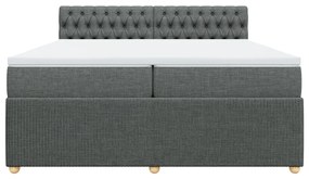 ΚΡΕΒΑΤΙ BOXSPRING ΜΕ ΣΤΡΩΜΑ ΣΚΟΥΡΟ ΓΚΡΙ 200X200 ΕΚ. ΥΦΑΣΜΑΤΙΝΟ 3287571