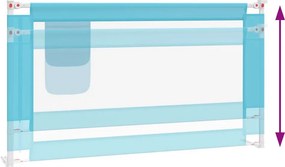 vidaXL Μπάρα Κρεβατιού Προστατευτική Μπλε 150 x 25 εκ. Υφασμάτινη