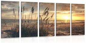 Εικόνα 5 μερών ηλιοβασίλεμα στην παραλία