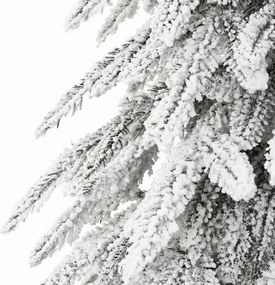 vidaXL Χριστουγεννιάτικο Δέντρο με 300 LED Λευκό 210 cm ΠΕ και Ατσάλι