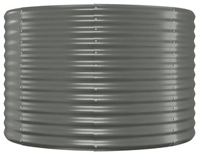 vidaXL Ζαρντινιέρα Γκρι 396x100x68 εκ. Γαλβανισμένος χάλυβας