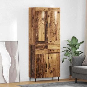 vidaXL Highboard με συρτάρι 2 pcs Παλιό ξύλο Επεξεργασμένο ξύλο